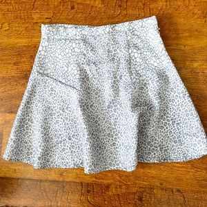 Leopard print mini skirt. Size 6.